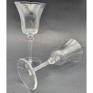 Mikasa FRENCH Crystal Wine Glasses 7 3/8" Set 2